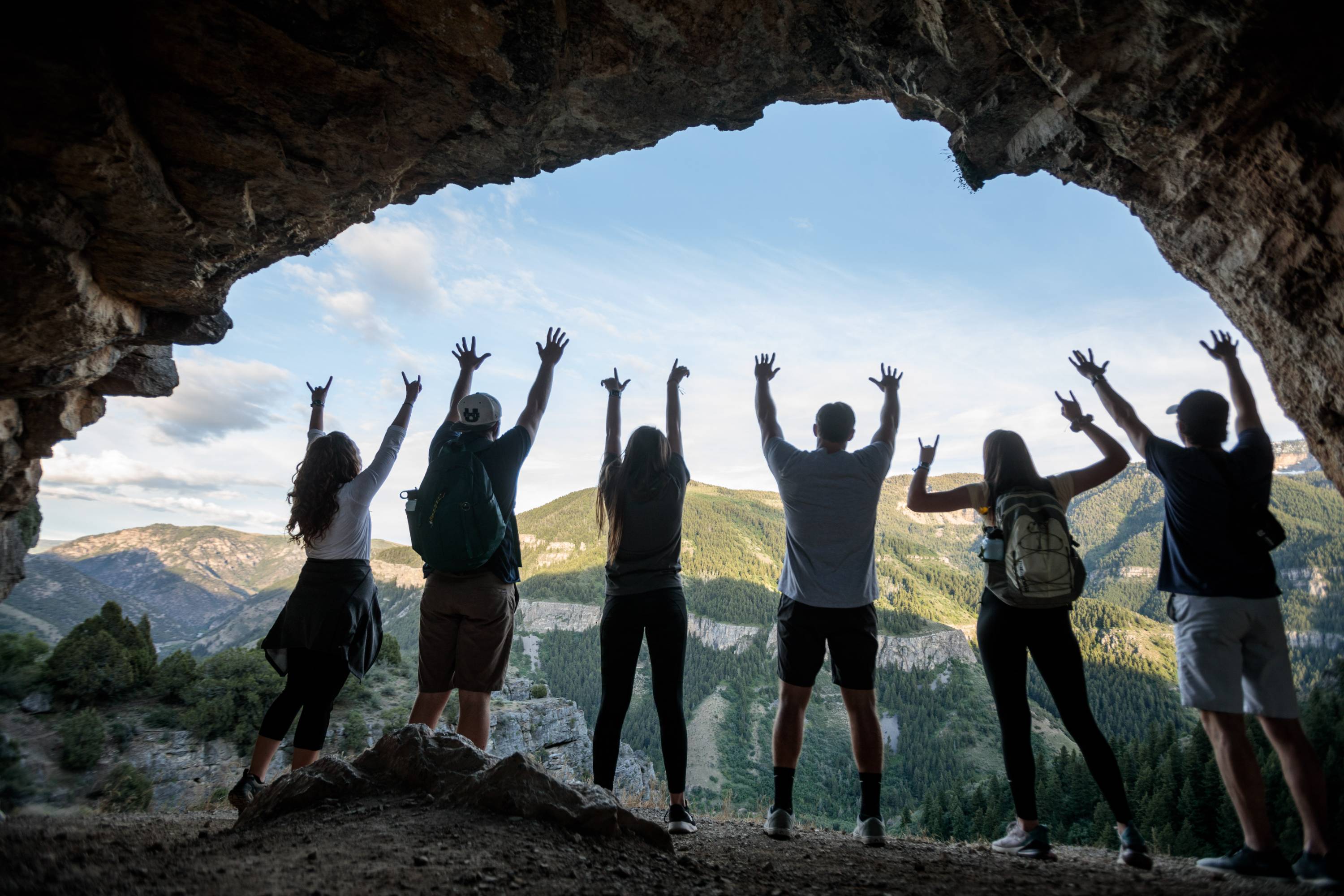 Field group at the Wind Caves, Logan, Utah