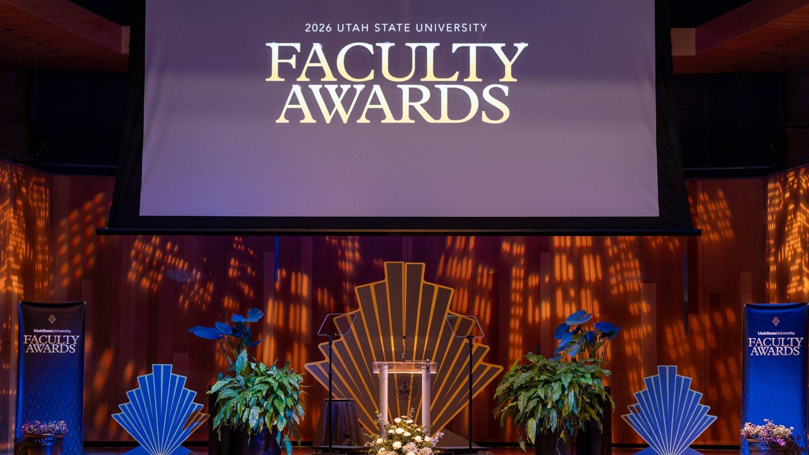 faculty awards ceremony stage setup