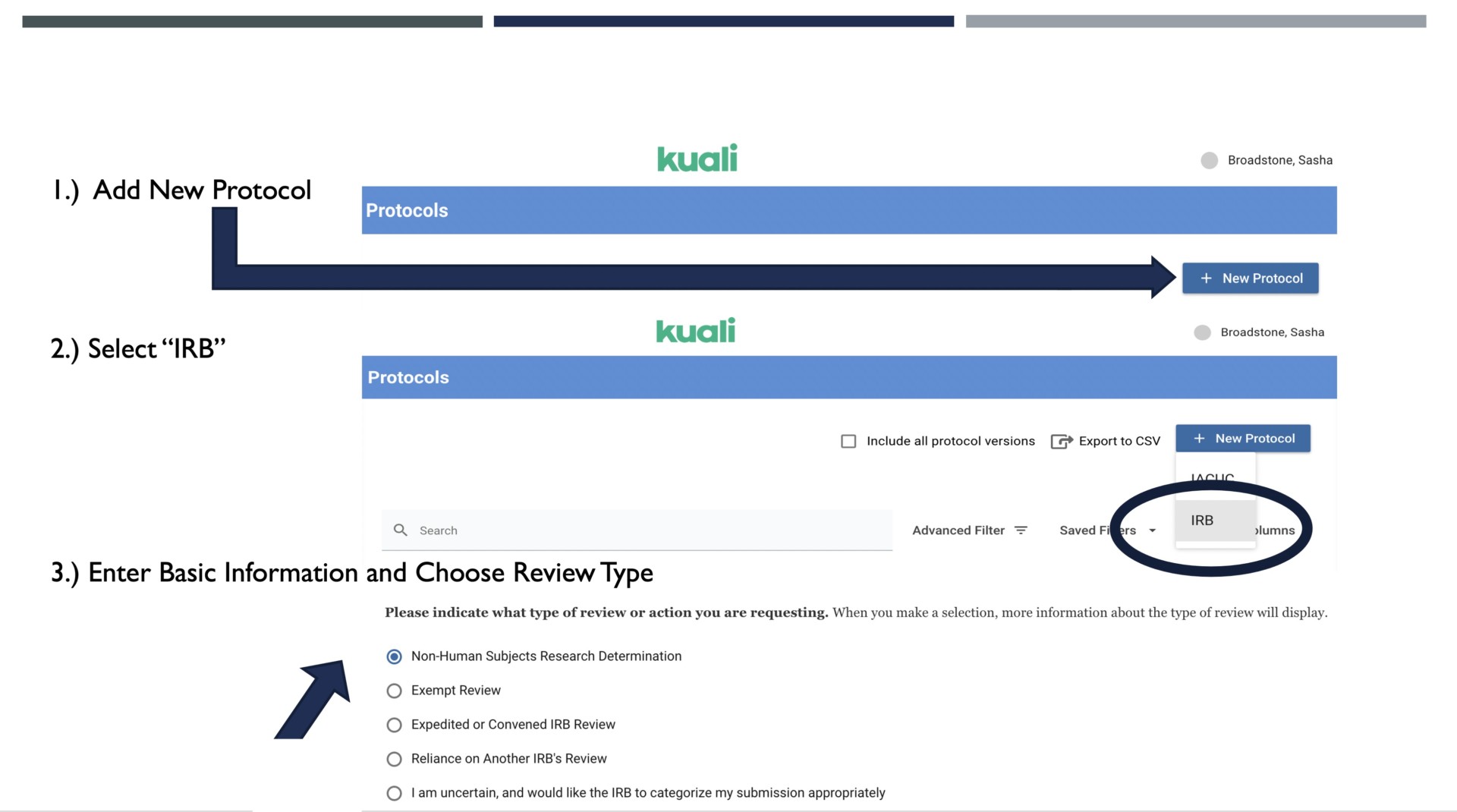 Demo on how to file nhsr form in kuali