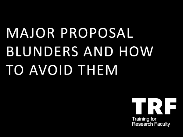 Major proposal blunders and how to avoid them