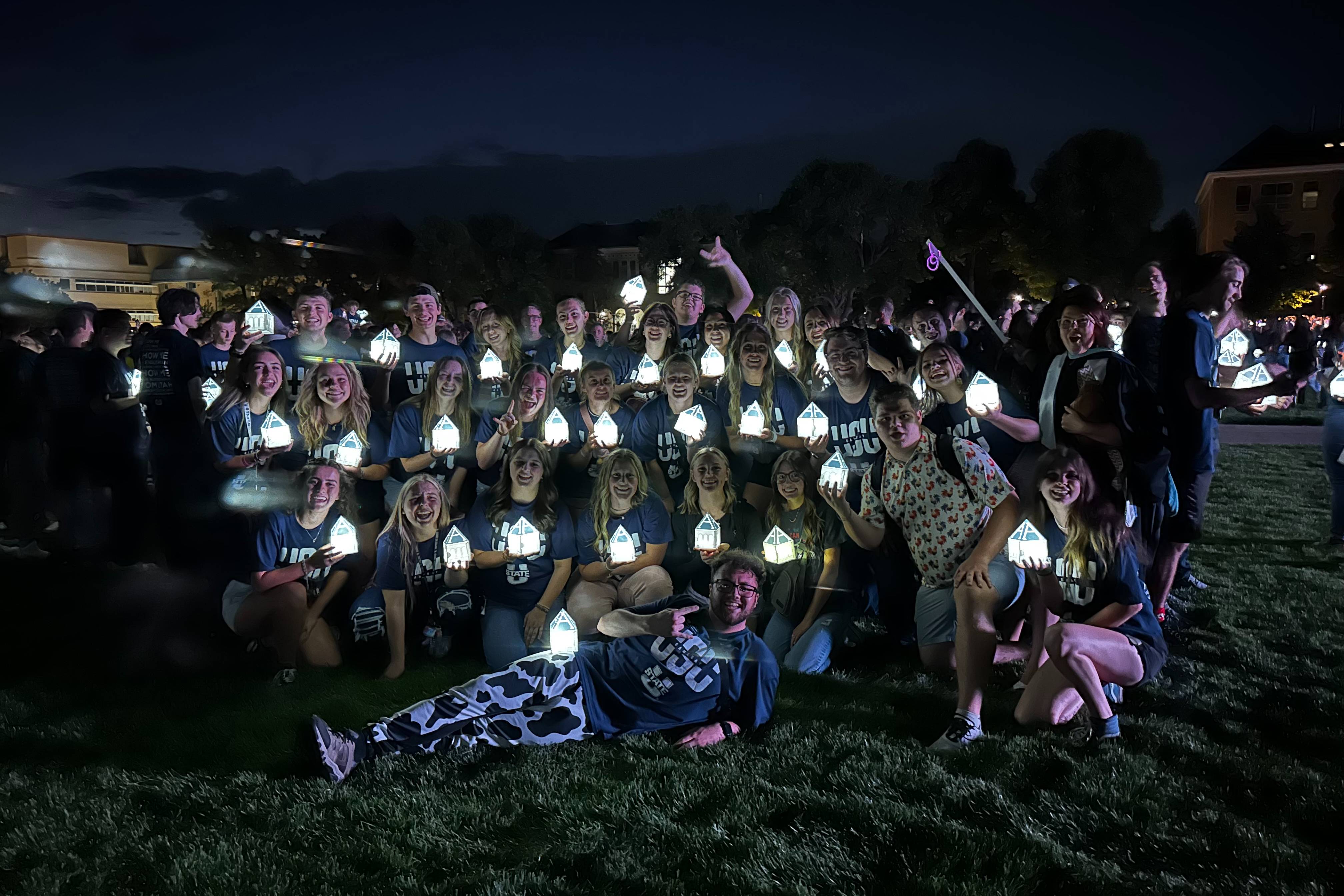 students with their luminaries